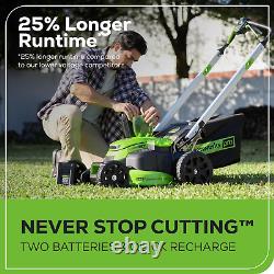 Greenworks 60V 25 Tondeuse sans fil (Autopropulsée) Lumières LED + Aluminium H