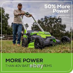 Greenworks 60V 25 Tondeuse sans fil (Autopropulsée) Lumières LED + Aluminium H