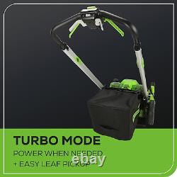 Greenworks 60V 25 Tondeuse sans fil (Autopropulsée) Lumières LED + Aluminium H