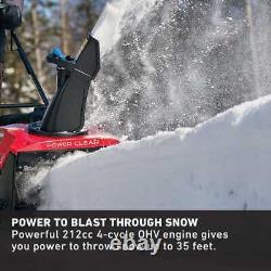Souffleuse à neige Toro à essence 21 212cc avec contrôle de la goulotte, démarrage facile électrique et propulsion automatique.
