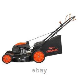 Tondeuse à gaz auto-propulsée YARDMAX 3-en-1 22 pouces 201cc 6 vitesses CVT grandes roues FWD