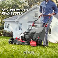 Tondeuse à gaz autoportée Powersmart, 22 pouces, 140 cc Briggs et Stratton E55