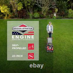 Tondeuse à gaz autoportée Powersmart, 22 pouces, 140 cc Briggs et Stratton E55