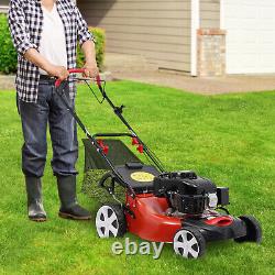 Tondeuse à gazon à essence autoportée à roues avant de 20,5 pouces et moteur de 140 cc, 1,6 L, fabriquée aux États-Unis.