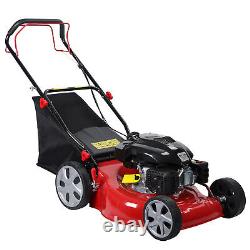 Tondeuse à gazon auto-propulsée et moteur à essence de 141 cc avec réservoir d'herbe de 50 L
