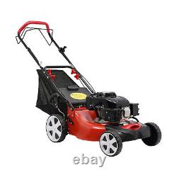 Tondeuse à gazon autopropulsée à essence à roues hautes de 20,5 pouces et 140 cc, 1,6 L, fabriquée aux États-Unis.