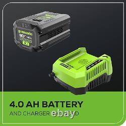 Tondeuse à gazon autotractée 80V 21 avec batterie 4Ah & 2Ah + chargeur rapide