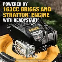 Tondeuse à gazon autotractée à essence Dewalt 163cc Brigg+Stratton à propulsion arrière 3-en-1