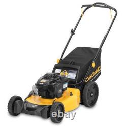 Tondeuse à gazon poussée Cub Cadet à moteur à essence 140 cm³, 3-en-1, 6 positions renforcées