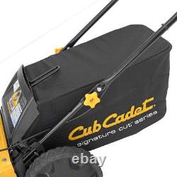 Tondeuse à gazon poussée Cub Cadet à moteur à essence 140 cm³, 3-en-1, 6 positions renforcées