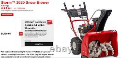 Troy-Bilt Storm 2620 26 pouces Souffleuse à neige à deux étages à démarrage automatique à essence