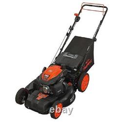 YG2860 22 201cc Tondeuse à gazon à propulsion arrière 3-en-1 à roues hautes 6 vitesses CVT